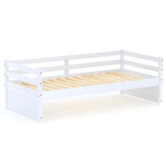 Imagem de Cama Solteiro Eco Madeira Maciça Branco Mobilistore