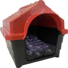 Imagem de Kit Casa Casinha Pet Resistente N3 E Cama Colchonete Pet Cat - Mecpet