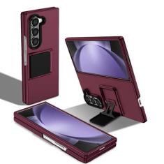 Imagem de YOUULAR Capa de celular dobrável com suporte estéreo para Samsung Galaxy Z Fold 6 5G, material de policarbonato rígido, resistente a impactos e à prova de quedas, capa protetora à prova de choque para