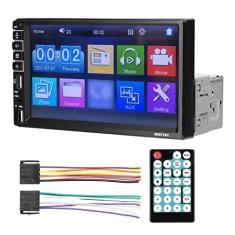 Imagem de Hosioe Estéreo para carro Single Din Monitor LCD touchscreen de 7 polegadas BT MP5 Player FM Suporte para receptor de rádio automotivo TF/USB/AUX-IN Link do telefone móvel Chamada viva-voz Controle