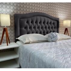 Imagem de Cabeceira Cama King Capitonê Sophia Provençal Corano Cinza 120 Rbl