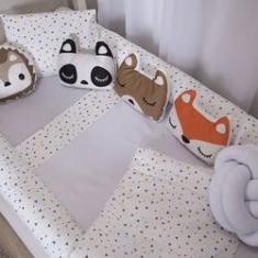 Imagem de Kit Lençol Mini Cama 100% Algodão  Tri 3 Pçs Moderno