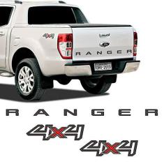 Imagem de Kit Faixa Ford Ranger 2017/2018 4x4 Adesivo Grafite/