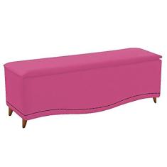 Imagem de Recamier Divã Yasmim Baú 140 cm Estofado 2 Lugares Casal Para Sala de Estar Quarto Suede Pink - Amarena