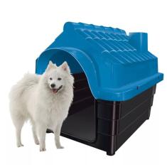 Imagem de Casa Casinha Cachorro Gato Pet N5 Plástico Premio Azul