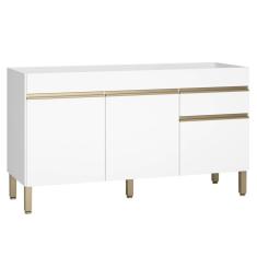 Imagem de Balcão Gabinete Para Pia Sem Tampo 150cm Lina K02 Supremo - Mpozenato