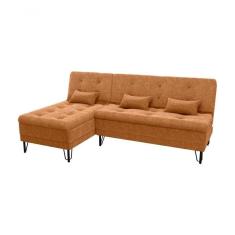 Imagem de Sofá Cama Com Chaise 3 Lugares 2,00 Mts Nice Matrix Mostarda