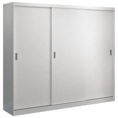 Imagem de Guarda Roupa Casal 3 Portas De Correr 264cm Winter F04 Branco - Mpozen