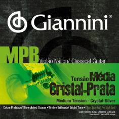 Imagem de Encordoamento Violão Nylon Cristal Prata Media Giannini