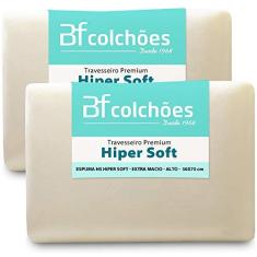 Imagem de Kit 2 Travesseiro Ortopédico Espuma Especial HiperSoft Super Macio 50x70x14 - BF Colchões