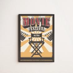 Imagem de Quadro Decorativo Movie Festival Retrô 45x34cm
