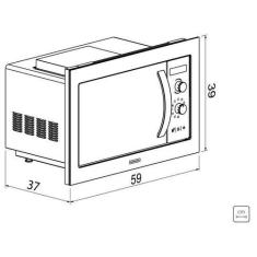 Imagem de Micro-Ondas Embutir Tramontina Glass Cook 60 25 L Em Vidro