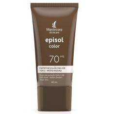 Imagem de Protetor Solar Episol Color Tom Médio Escuro T4 FPS 70 Loção com Efeito de Base 40ml