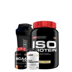 Imagem de Kit Whey Protein Isolado Iso Protein Pote 900G + Power Creatina 100G +