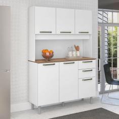 Imagem de Armário para Cozinha 6 Portas 2 Gavetas 120cm Zanzini