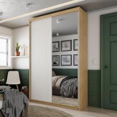 Imagem de Guarda Roupa Solteiro Espelho 2 Portas Em Perfect Lugano - Rr Móveis