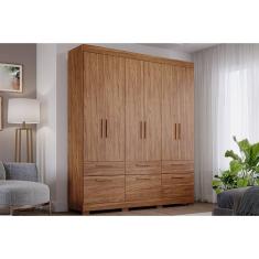Imagem de Guarda Roupa Casal 6 Portas E 5 Gavetas Porto Cinamomo - Panan