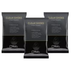 Imagem de Pano Lenço Umedecido Limpa Tenis Bolsas Sapato Couro Kit C/ 3 Unid - W