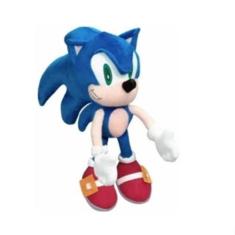 Imagem de boneco de pelúcia sonic bem fofo para meninos e meninas antialérgico -