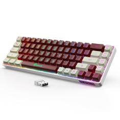 Imagem de Teclado sem fio para jogos geodmaer 65% recarregável retroiluminado