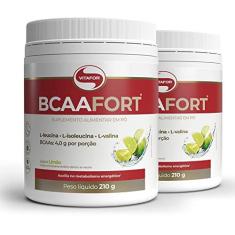Imagem de Kit 2 BCAA Fort Vitafor Vegano 210g Limão