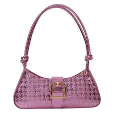 Imagem de Bolsas de ombro para mulheres Mini saco de mão fofo Mini bolsa de embreagem com fecho de zíper (Pink)
