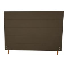 Imagem de Cabeceira Estofada Helena para Cama Box Casal Queen Size Suede Marrom 158cm JBF