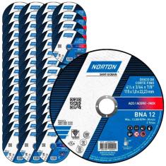 Imagem de Disco De Corte Para Metal E Inox 4.1/2 Pol Bna 12 Kit Com 50 Unidades Norton