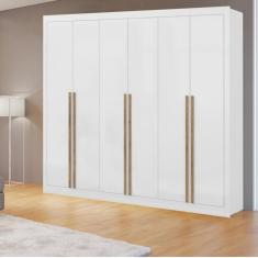 Imagem de Guarda Roupa Casal 6 Portas 6 Gavetas Cannes Maxel - Branco