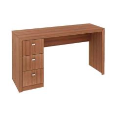 Imagem de Mesa Escrivaninha Juvenil Me4102 C 3 Gavetas Amendoa Tecno Mobili