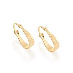 Imagem de Brincos de ouro 18K femininos argola pequenos infantil rommanel 520006