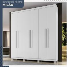 Imagem de Guarda Roupa Milão 6 Portas 3 Gavetas em mdp Benetil Móveis