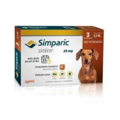 Imagem de Simparic 20mg Anti Pulga E Carrapato Cães De 5,1 A 10kg 3 Comprimidos 