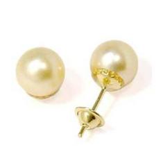 Imagem de Brinco Em Ouro 18K Com 2 Pérolas 6 Mm 2Bpr0006