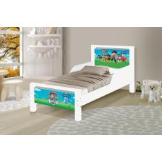 Imagem de cama infantil meli para quarto de menino da patrulha canina com proteç