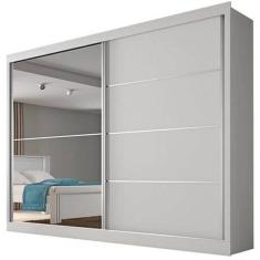Imagem de Guarda Roupa Verona Casal com Espelho 2 Portas 4 Gavetas Europa Cor Branco