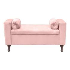 Imagem de Recamier Baú Félix 160cm Suede Rosa Bebe - Dominic Decor