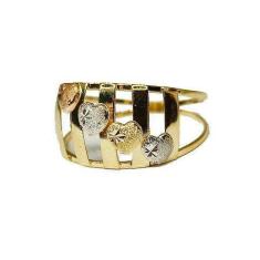 Imagem de Anel de ouro 18K Corações - Elegancy Joias