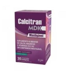 Imagem de Calcitran Mdk Mastigável Fqm 30 Comprimidos Mastigáveis