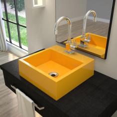 Imagem de Kit Cuba Q395 Com Torneira Luxo 1195 Metal 1/4 Volta Compace 