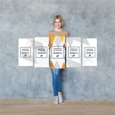 Imagem de Quadro Religião Santa Ceia Moderna Colorida Canvas 155X65Cm