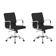 Imagem de Conjunto com 2 Cadeiras de Escritório Diretor Giratórias Eames Comfort 