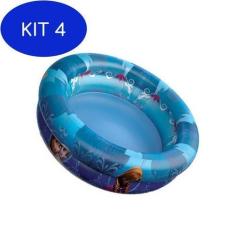 Imagem de Kit 4 Piscina Infantil Inflável 48 Litros Frozen Etitoys