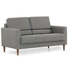 Imagem de Sofá de Linho 2 Lugares Herval Spirit, Desmontável em Linho Grafite, 142 cm