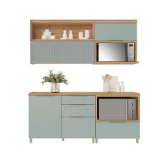Imagem de Cozinha Completa Marquesa 4 Peças (2Aéreos+2Balcões) C4P24 Nature/Verd