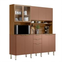 Imagem de Cozinha Compacta 10 Portas Benfica Amêndola Marsala Prime