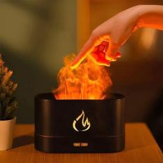 Imagem de Aromatizador Umidificador Ar Luminária Efeito Fogo Lareira - Desert Ec