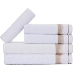 Imagem de Jogo De Toalhas Luxury Soft Beka 360 G m² 2 Banho + 2 Rosto + 1 Piso Luxo Branco