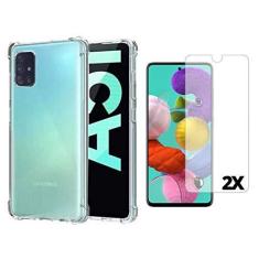 Imagem de Capinha Case Anti Impacto Compatível Galaxy A51 + 2 Película Vidro (Não Cobre Bordas Curvas do Aparelho)