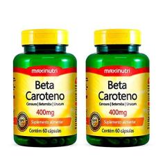 Imagem de Kit 02 Beta Caroteno 400mg 60 Capsulas Loja Maxinutri